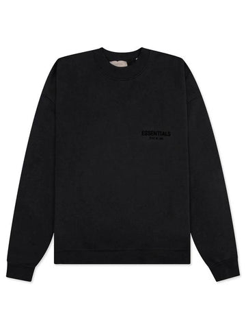 Logo Crew Neck Sweatshirt Black - FEAR OF GOD ESSENTIALS - BALAAN 1