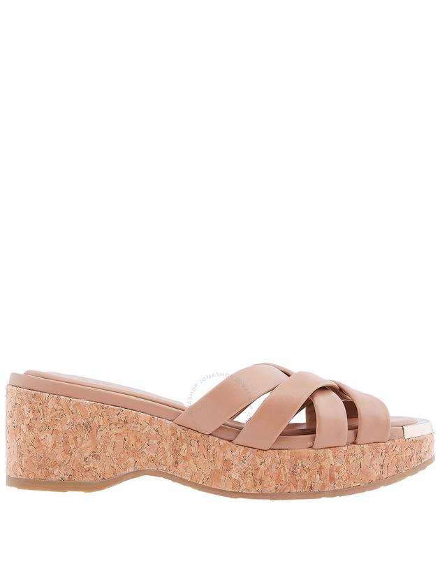 Jimmy Choo Biscuit Maribou 50 Sandals, Brand Size 37.5 ( US Size 7.5 ) - JIMMY CHOO - BALAAN 1