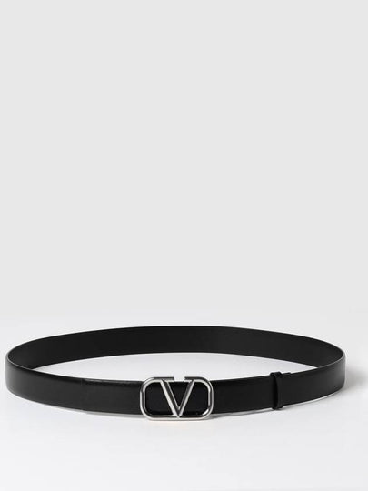 Buckle Leather Belt Black - VALENTINO - BALAAN 2