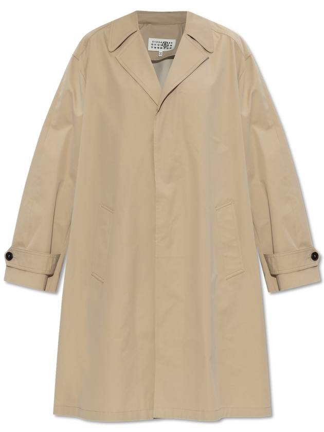 MM6 Maison Margiela Cotton Coat, Women's, Beige - MAISON MARGIELA - BALAAN 1