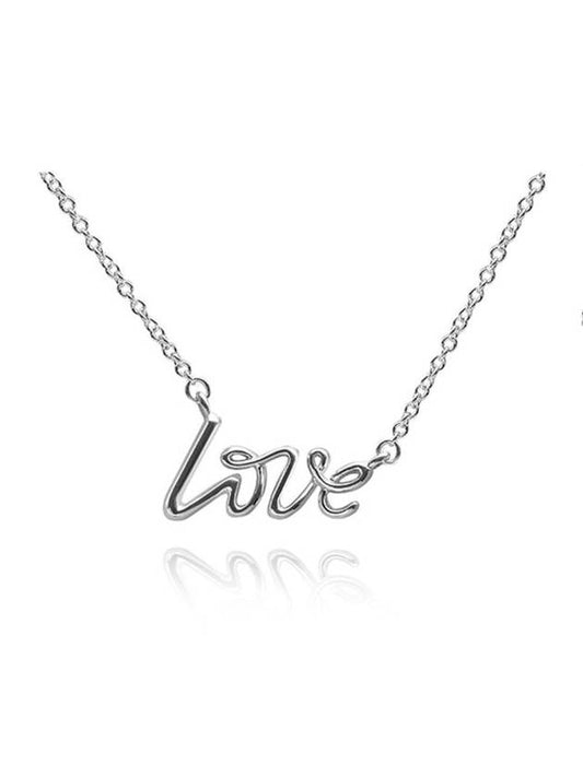 Paloma Graffiti Love Pendant Necklace Silver - TIFFANY & CO. - BALAAN 1