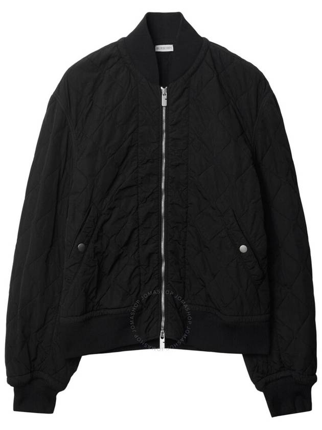 Stand-Up Collar Quilted Bomber Jacket Black - BURBERRY - BALAAN 2