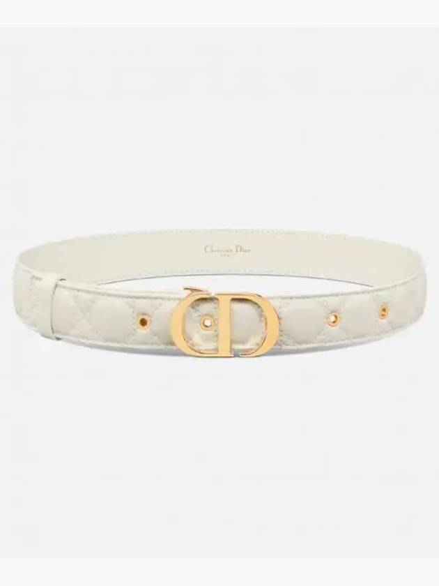 30MM Montaigne Cannage Calfskin Belt Latte - DIOR - BALAAN 2