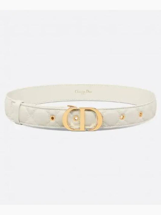 30MM Montaigne Cannage Calfskin Belt Latte - DIOR - BALAAN 2