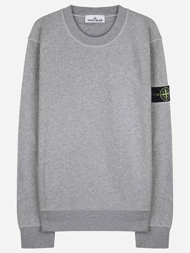 Compass Patch Cotton Sweatshirt Melange Grey - STONE ISLAND - BALAAN 1