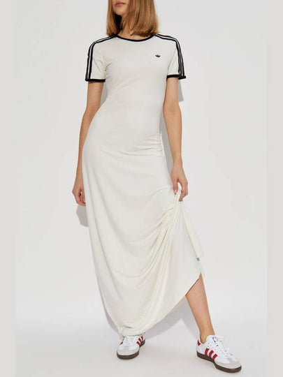 ADIDAS Originals Long Dress With Logo-shaped Appliqué, Women's, White - ADIDAS ORIGINALS - BALAAN 2