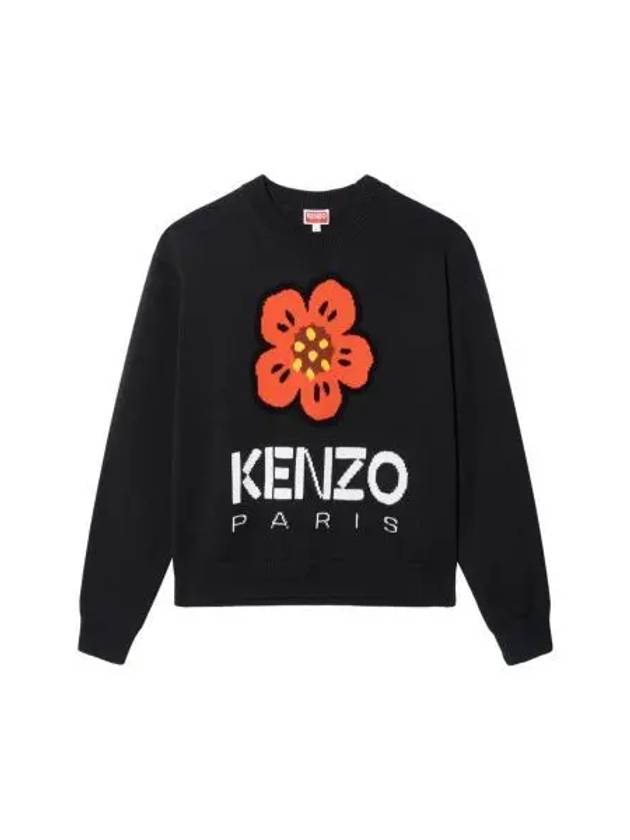 Boke Flower Cotton Sweatshirt Black - KENZO - BALAAN 2