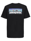 P 6 Logo Responsibili Short Sleeve T-Shirt Black - PATAGONIA - BALAAN 2