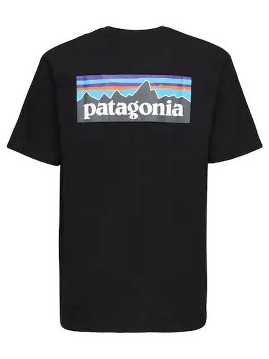 P 6 Logo Responsibili Short Sleeve T-Shirt Black - PATAGONIA - BALAAN 2