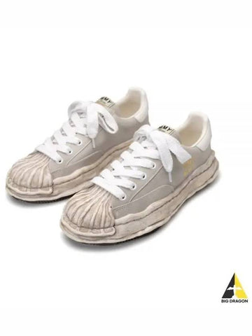 A12FW720 white BLAKEY OG sole leather low top sneakers - MIHARA YASUHIRO - BALAAN 1