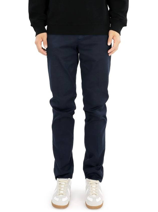 Tapered Chino Cotton Straight Pants Navy - BRUNELLO CUCINELLI - BALAAN 2