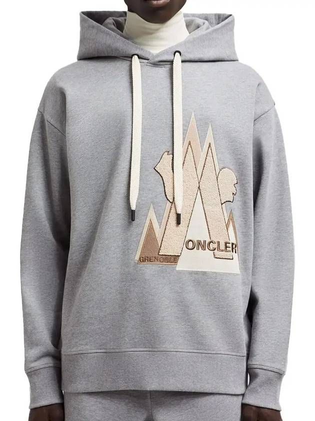 Grenoble Mountain Logo Hood Gray - MONCLER - BALAAN 6