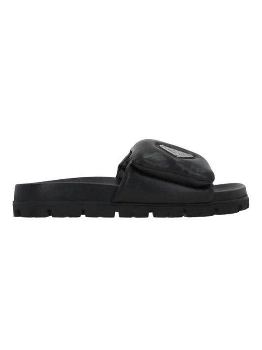 soft padded nappa leather slippers black - PRADA - BALAAN 1