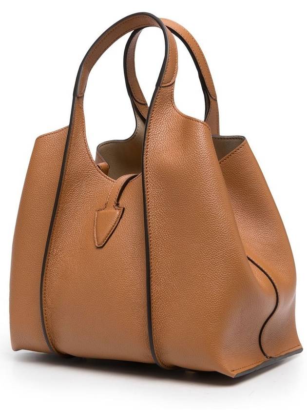 T Timeless Leather Shopping Mini Tote Bag Brown - TOD'S - BALAAN 6