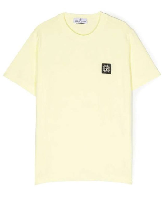 Wapen Patch Women's Short Sleeve TShirt Lemon - STONE ISLAND - BALAAN 2