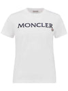 Moncler Women s Chest Logo Short Sleeve T Shirt White 8C00006 829HP 037 - MONCLER - BALAAN 2