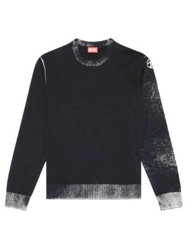 K Larence B Reverse Print Sweatshirt Black - DIESEL - BALAAN 6