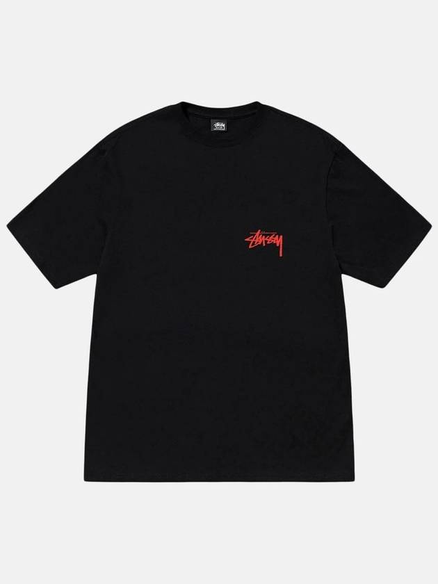 Shell Short Sleeve T-Shirt Black - STUSSY - BALAAN 3