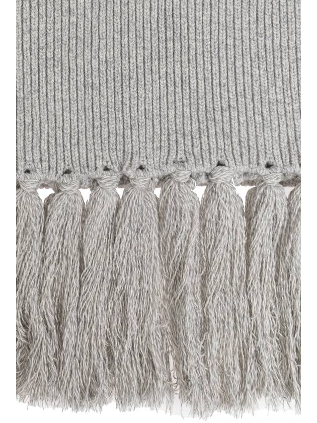 Officine Generale Scarf With Fringes, Men's, Grey - OFFICINE GENERALE - BALAAN 4