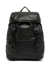 Grained Leather Backpack Black - SAINT LAURENT - BALAAN 5