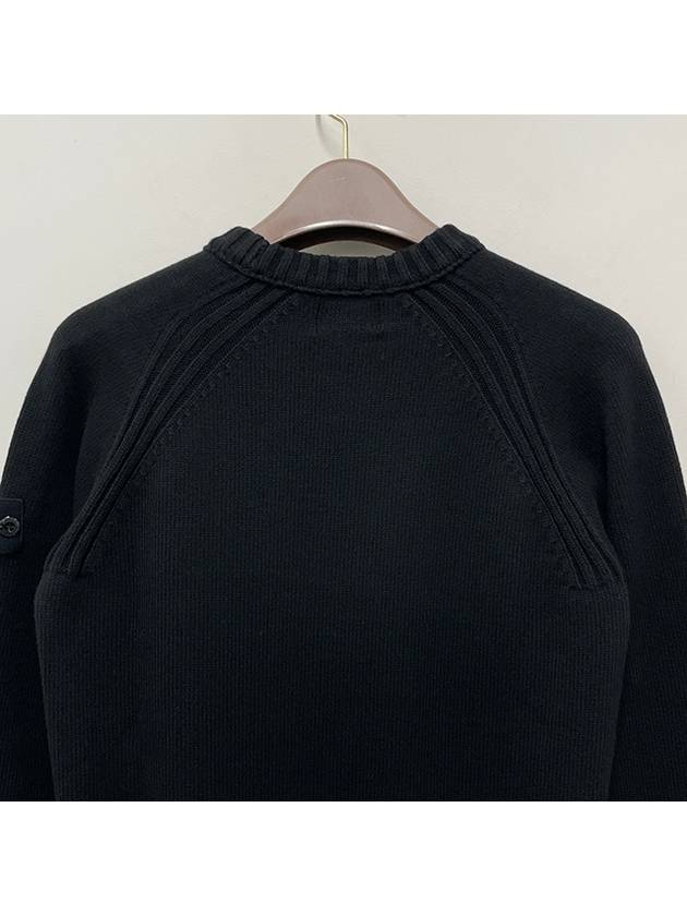 Kids Wappen Patch Cotton Knit Sweater Black 7716515A2 V0029 - STONE ISLAND - BALAAN 6