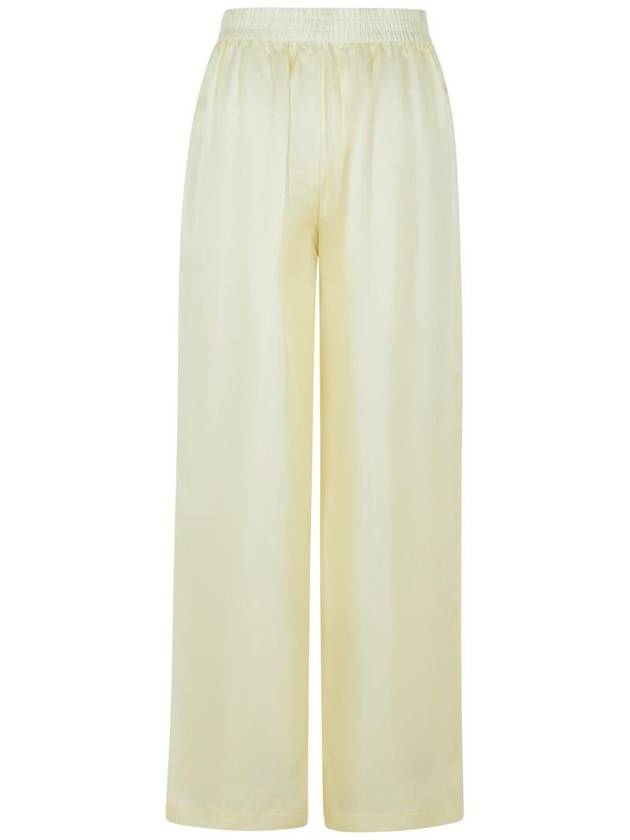 Lisa Yang Wide-Leg Ivory Silk Trousers - LISA YANG - BALAAN 3