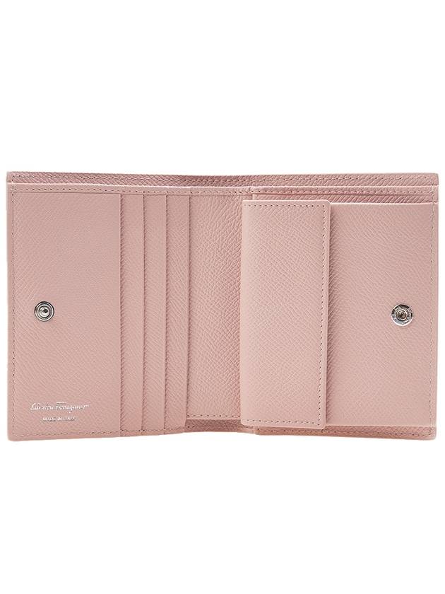 Gancini Compact Half Wallet Pink - SALVATORE FERRAGAMO - BALAAN 11