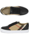 House Check Panel Leather Low Top Sneakers Black - BURBERRY - BALAAN 2