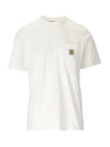 Men s Chest Pocket T Shirt White I030434 02XX - CARHARTT - BALAAN 3