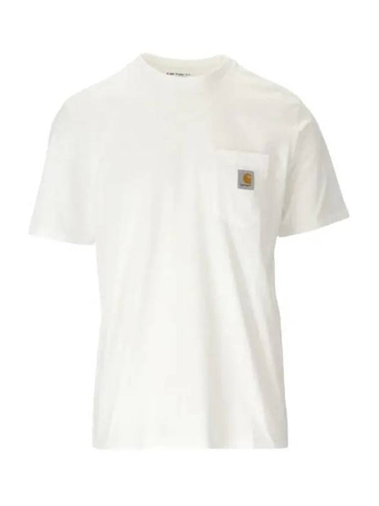 Men s Chest Pocket T Shirt White I030434 02XX - CARHARTT - BALAAN 1