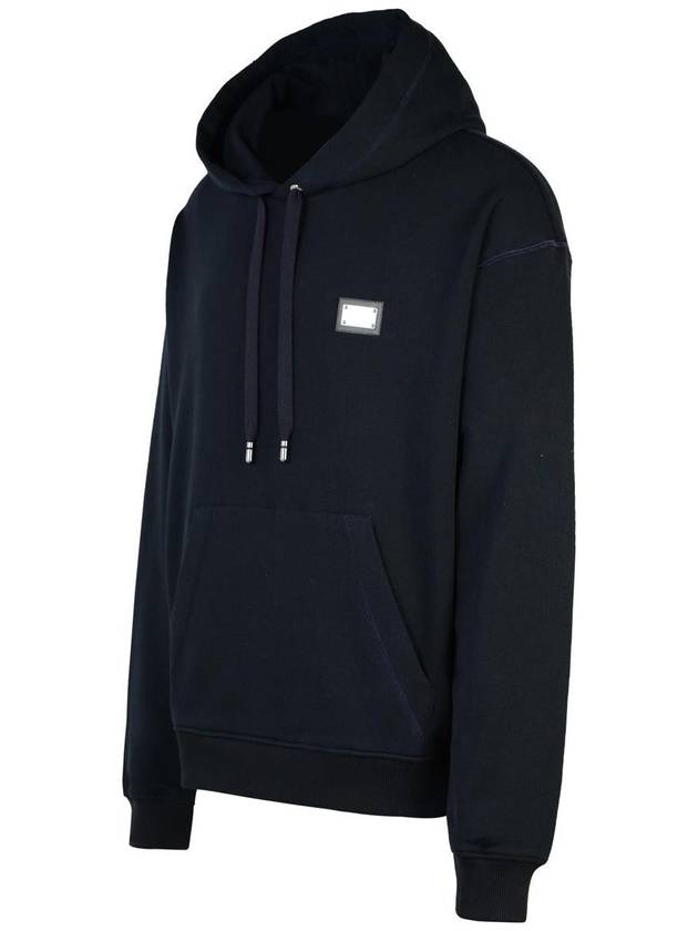 Hooded Sweatshirt G9ZU0T G7F2GB0665 Blue - DOLCE&GABBANA - BALAAN 3