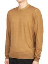 Men's Crew Neck Wool Knit Top Brown - DRUMOHR - BALAAN 3