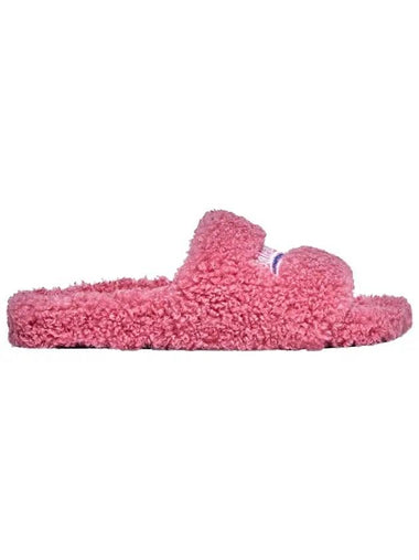 Furry Logo Slippers Pink - BALENCIAGA - BALAAN 1