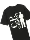 Jersey Reverse Print Short Sleeve T-Shirt Black - CP COMPANY - BALAAN 4