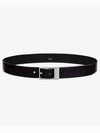 Logo Brushed Leather Belt Black - DIOR - BALAAN 2