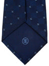 CC Logo Silk Tie Navy - CHANEL - BALAAN 6