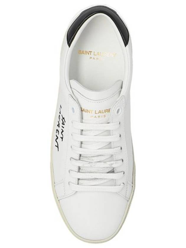 Court Classic Black Tab Low Top Sneakers White - SAINT LAURENT - BALAAN 5