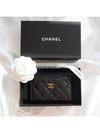 Classic Card Holder Grained Calfskin & Gold Black - CHANEL - BALAAN 9