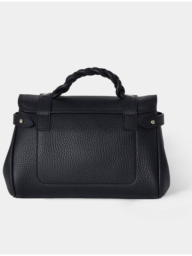 Alexa Heavy Grain Mini Tote Bag Black - MULBERRY - BALAAN 3