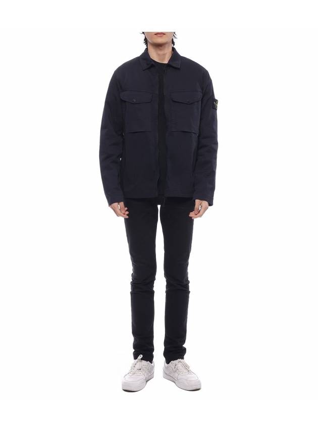 Compass Badge Zipped Jacket Orange Navy Blue - STONE ISLAND - BALAAN 4