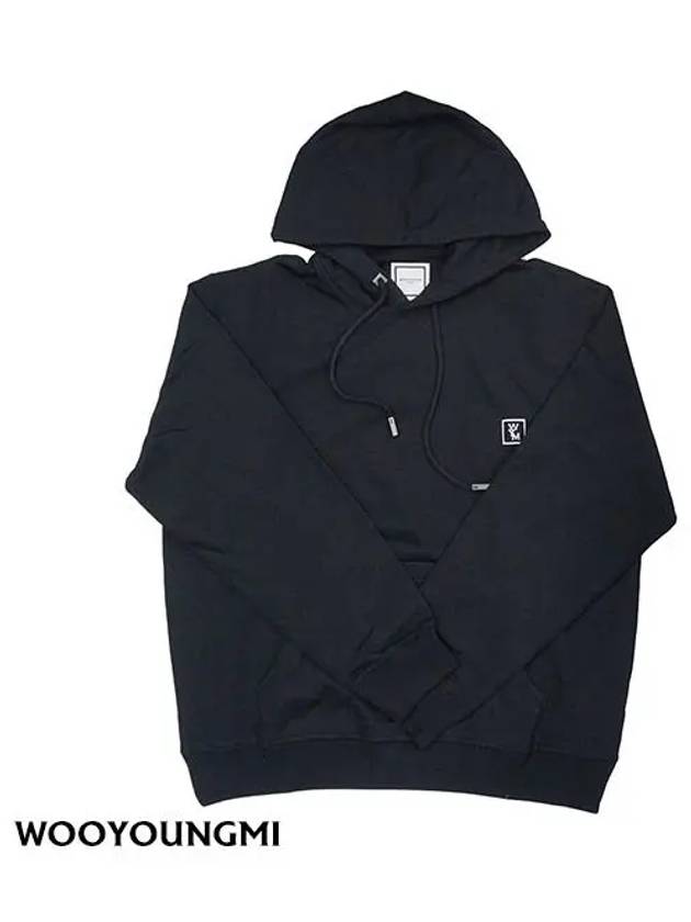 Back Embroidery Logo Cotton Hoodie Black - WOOYOUNGMI - BALAAN 3