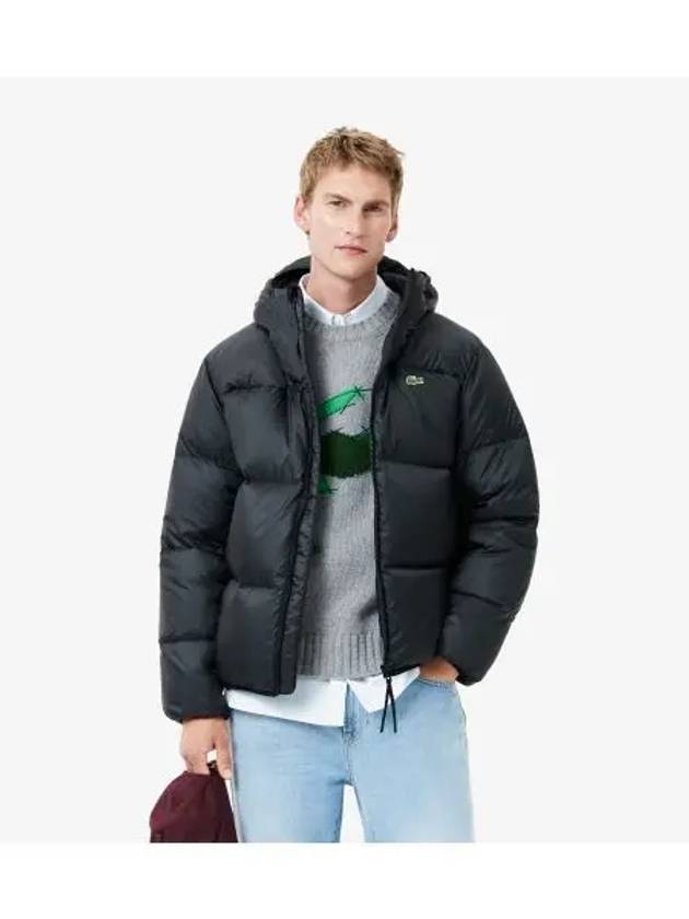 Men s Hooded Down Puffer Black - LACOSTE - BALAAN 1