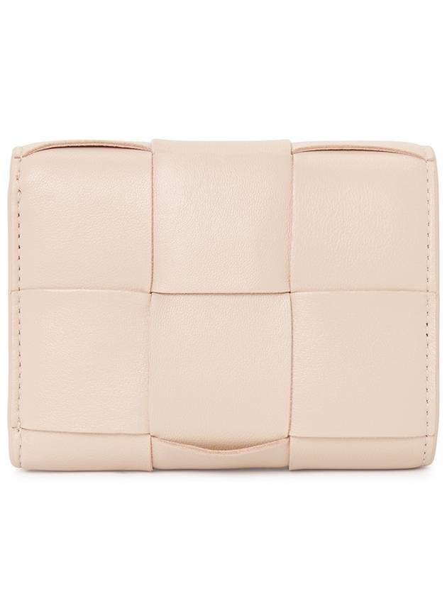 Cassette Tri-Fold Zipper Half Wallet Pink - BOTTEGA VENETA - BALAAN 3