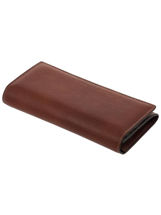 Leather Logo Long Wallet Brown - BRUNELLO CUCINELLI - BALAAN 5