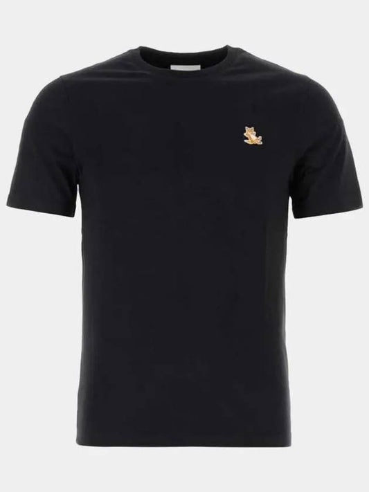 Chillax Fox Patch Regular Short Sleeve T-Shirt Black - MAISON KITSUNE - BALAAN 2