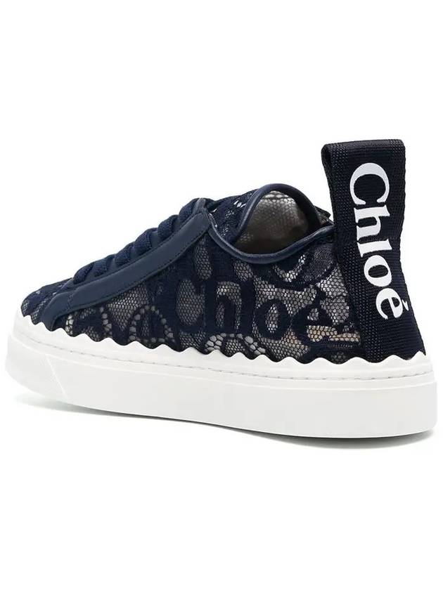 Lauren Lace Low Top Sneakers Navy - CHLOE - BALAAN 4