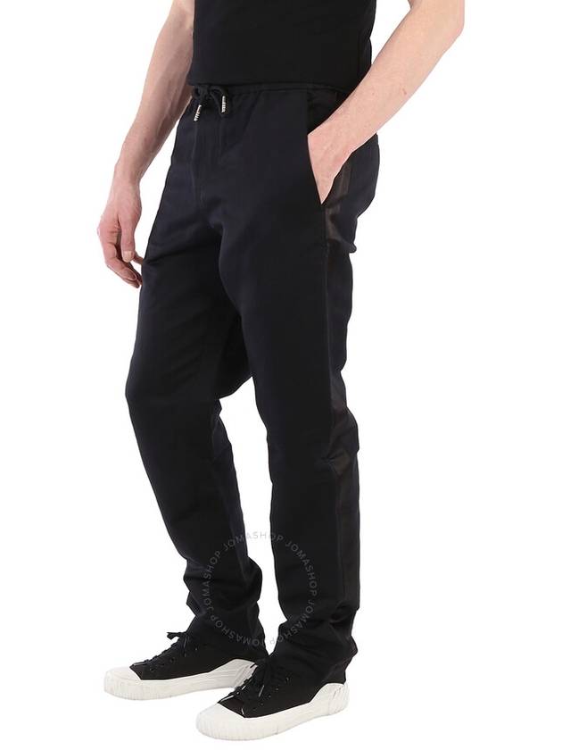 Linen Cotton Jogger Track Pants Black - BURBERRY - BALAAN 4