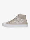 ORB Logo Print High Top Sneakers Beige - VIVIENNE WESTWOOD - BALAAN 2