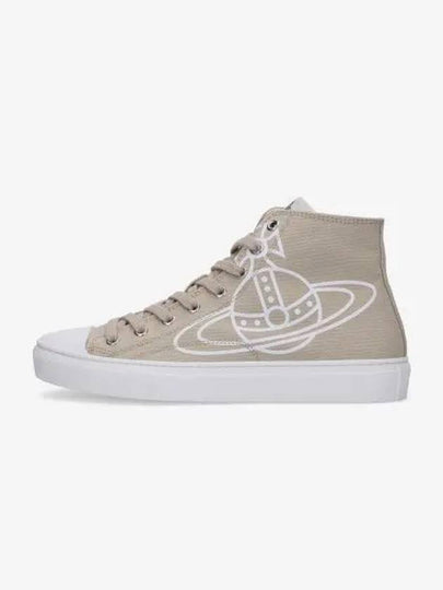 ORB Logo Print High Top Sneakers Beige - VIVIENNE WESTWOOD - BALAAN 2