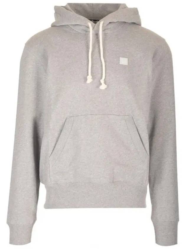 Face Logo Patch Hoodie Light Grey Melange - ACNE STUDIOS - BALAAN 2